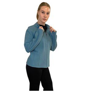 Lafayette 148 New York Vintage Cardigan 100% wool Dusty Turquoise, Size 12